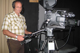 Man behind the camera at Del Mar TC studio